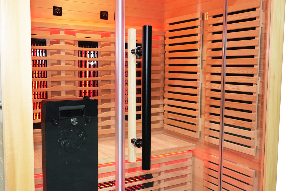 Blisspod Venetian RED 3-Person Full Spectrum Infrared Sauna with Red Light Panel, 11 Heaters and Wi-Fi Control