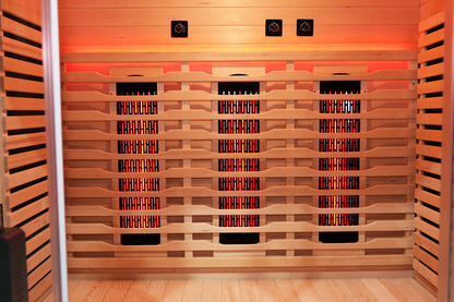 Blisspod Venetian RED 3-Person Full Spectrum Infrared Sauna with Red Light Panel, 11 Heaters and Wi-Fi Control
