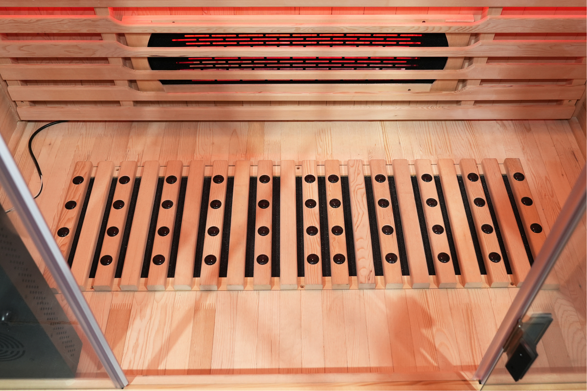Blisspod Venetian RED 3-Person Full Spectrum Infrared Sauna with Red Light Panel, 11 Heaters and Wi-Fi Control