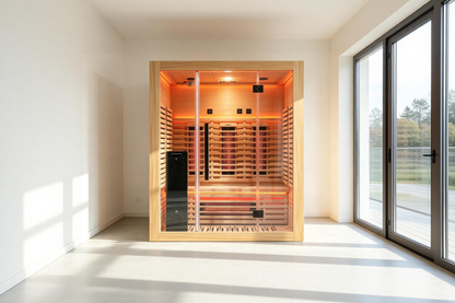 Blisspod Venetian RED 3-Person Full Spectrum Infrared Sauna with Red Light Panel, 11 Heaters and Wi-Fi Control