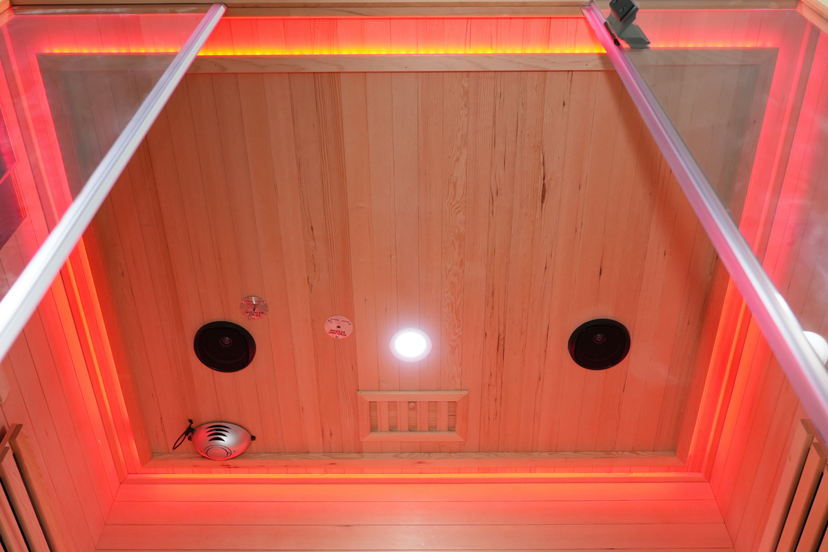 Blisspod Venetian RED 3-Person Full Spectrum Infrared Sauna with Red Light Panel, 11 Heaters and Wi-Fi Control