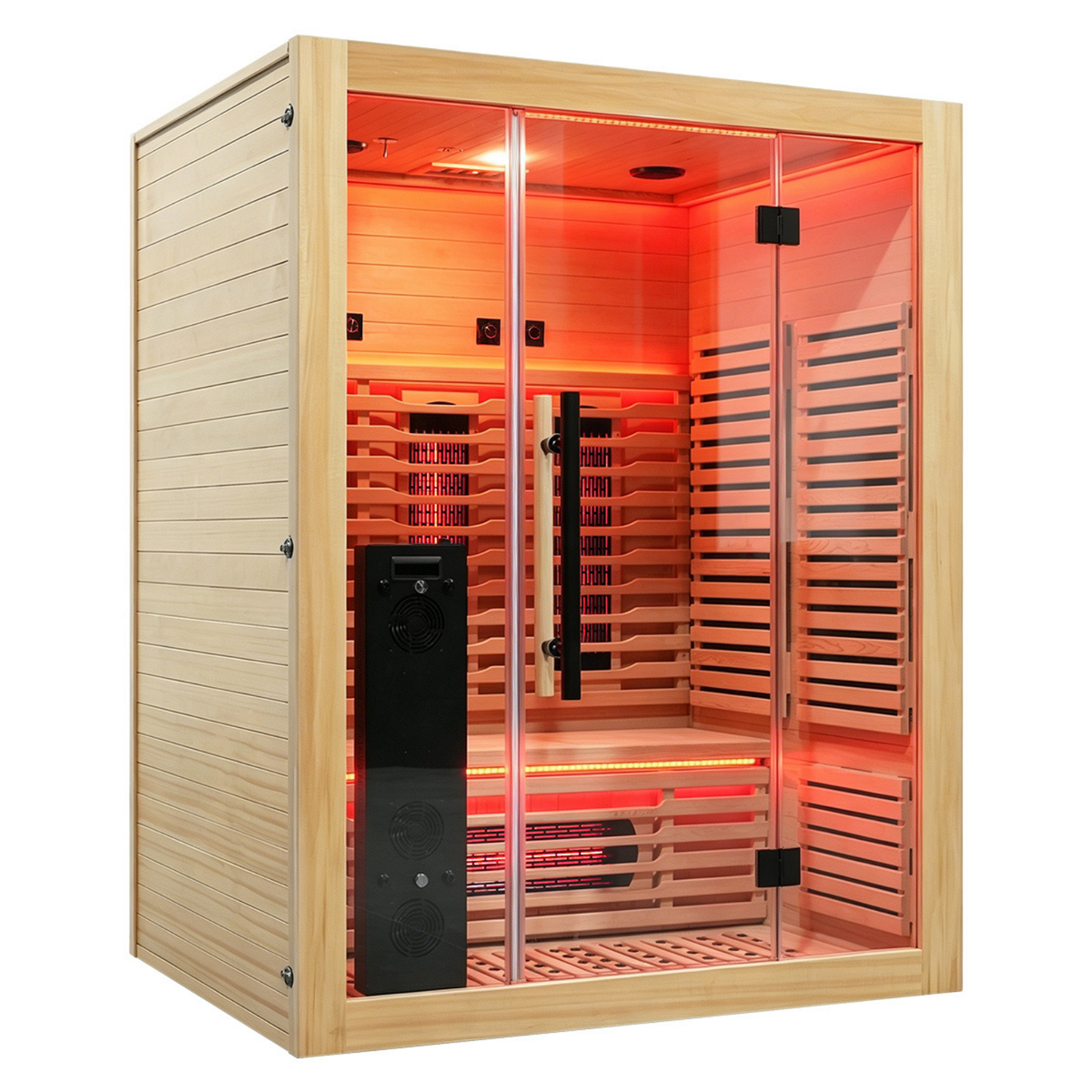 Blisspod Venetian RED 3-Person Full Spectrum Infrared Sauna with Red Light Panel, 11 Heaters and Wi-Fi Control