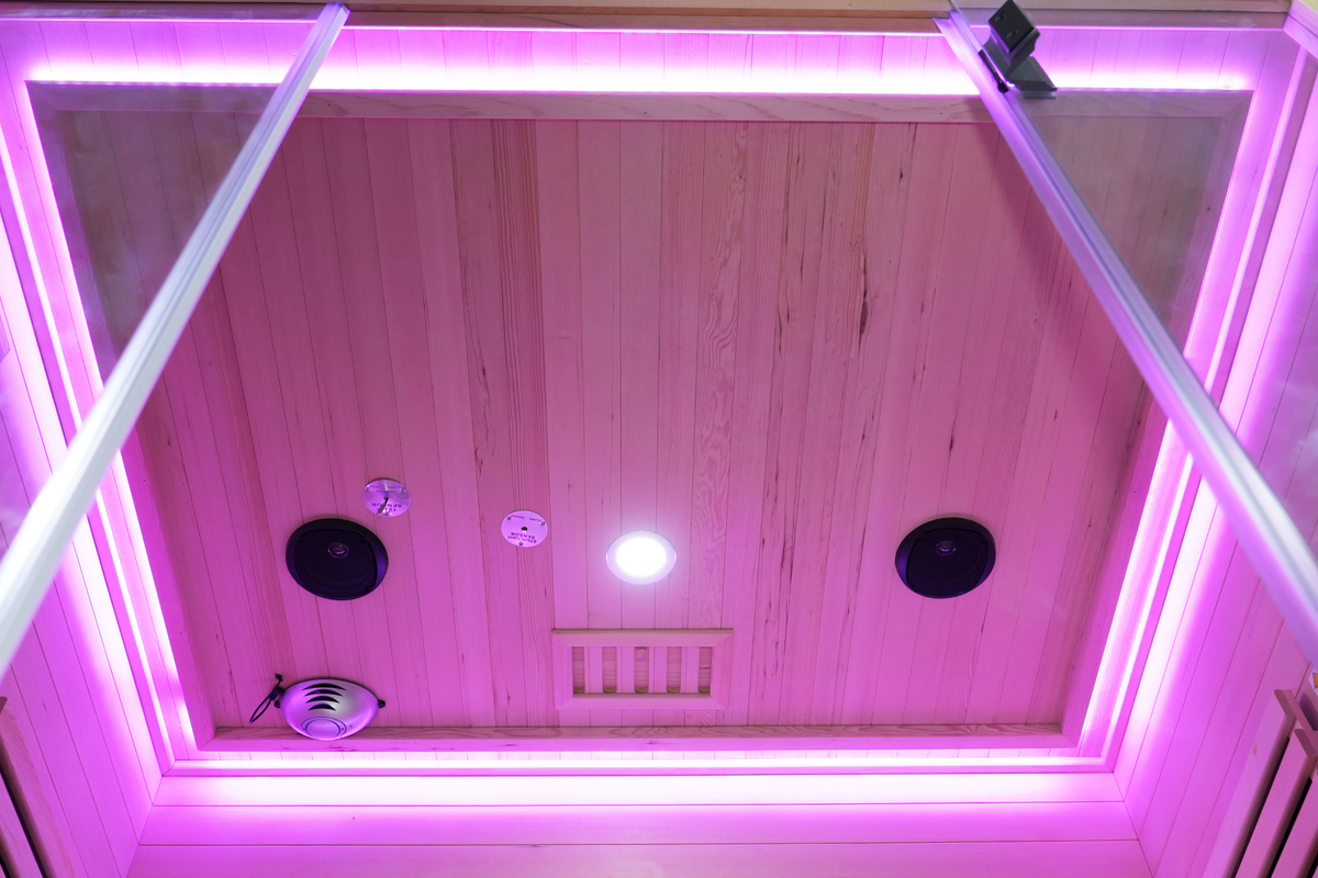 Blisspod Venetian RED 3-Person Full Spectrum Infrared Sauna with Red Light Panel, 11 Heaters and Wi-Fi Control