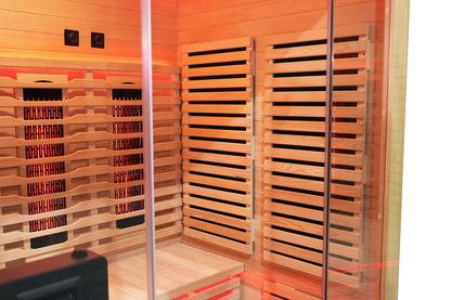 Blisspod Venetian RED 3-Person Full Spectrum Infrared Sauna with Red Light Panel, 11 Heaters and Wi-Fi Control