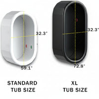 Endeavor XL Inflatable Cold Plunge Tub, 150 Gallon Oval, Chiller Compatible, Black