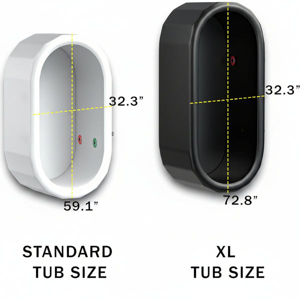 Endeavor XL Inflatable Cold Plunge Tub, 150 Gallon Oval, Chiller Compatible, Black