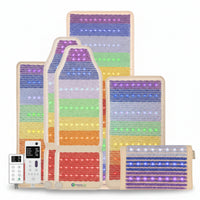 HealthyLine Rainbow Chakra Series PEMF Far Infrared Heating Mat with Seven Chakra Gemstones