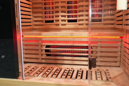 Blisspod Venetian RED 3-Person Full Spectrum Infrared Sauna with Red Light Panel, 11 Heaters and Wi-Fi Control