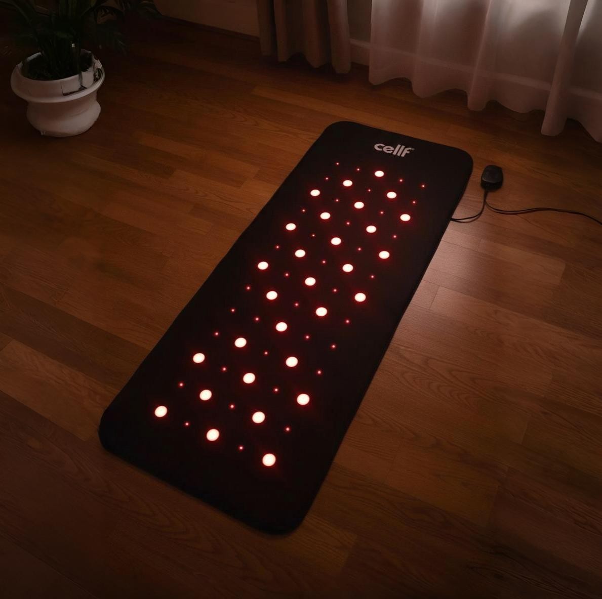Nushape Cellf Multi-Therapy PEMF Mat, 72 x 24 Inch with 25 Coils, Red and Near-Infrared Light, and Infrared Heat