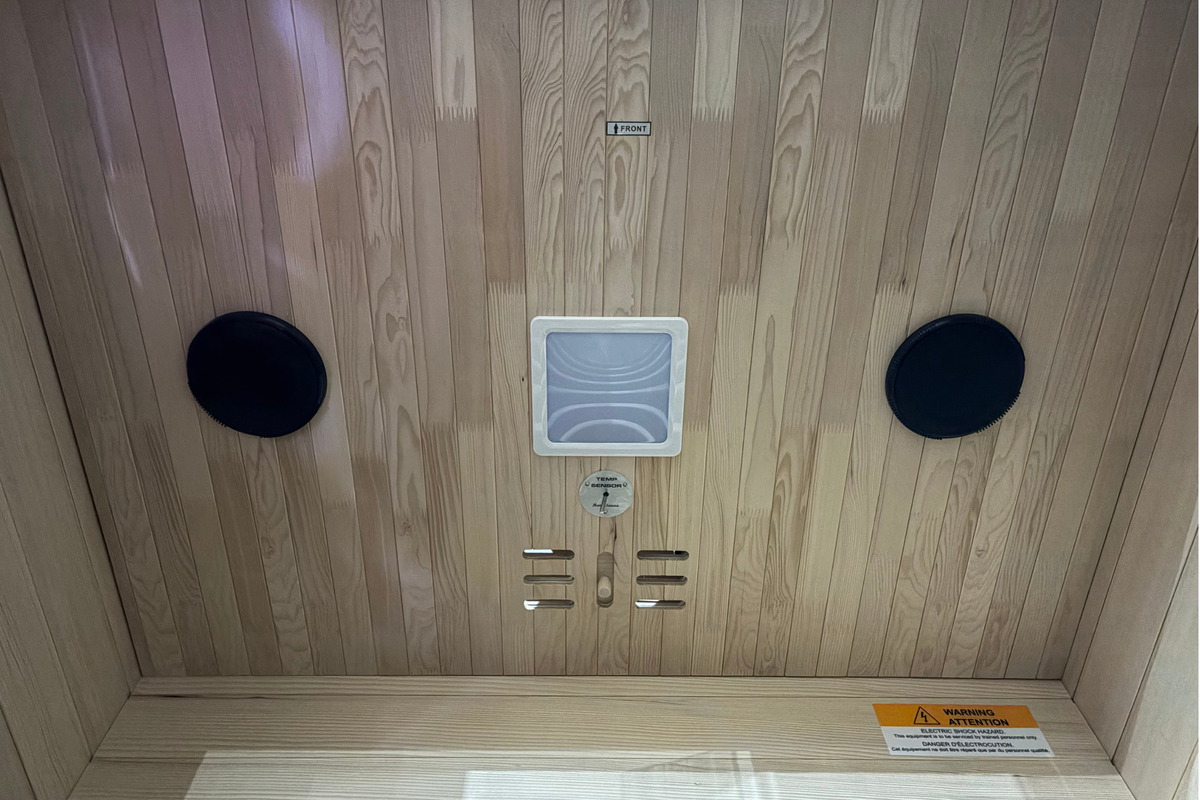 Blisspod Malmo 2-Person Infrared Sauna with Red Light Panel, 5 Carbon Heaters and LED Color Lighting