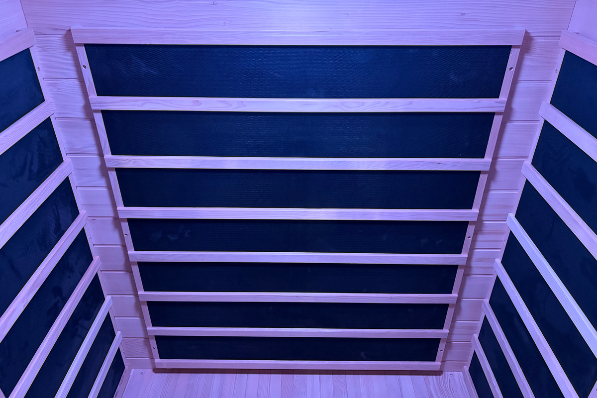 Blisspod Malmo 2-Person Infrared Sauna with Red Light Panel, 5 Carbon Heaters and LED Color Lighting