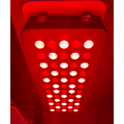 Blisspod Malmo 2-Person Infrared Sauna with Red Light Panel, 5 Carbon Heaters and LED Color Lighting