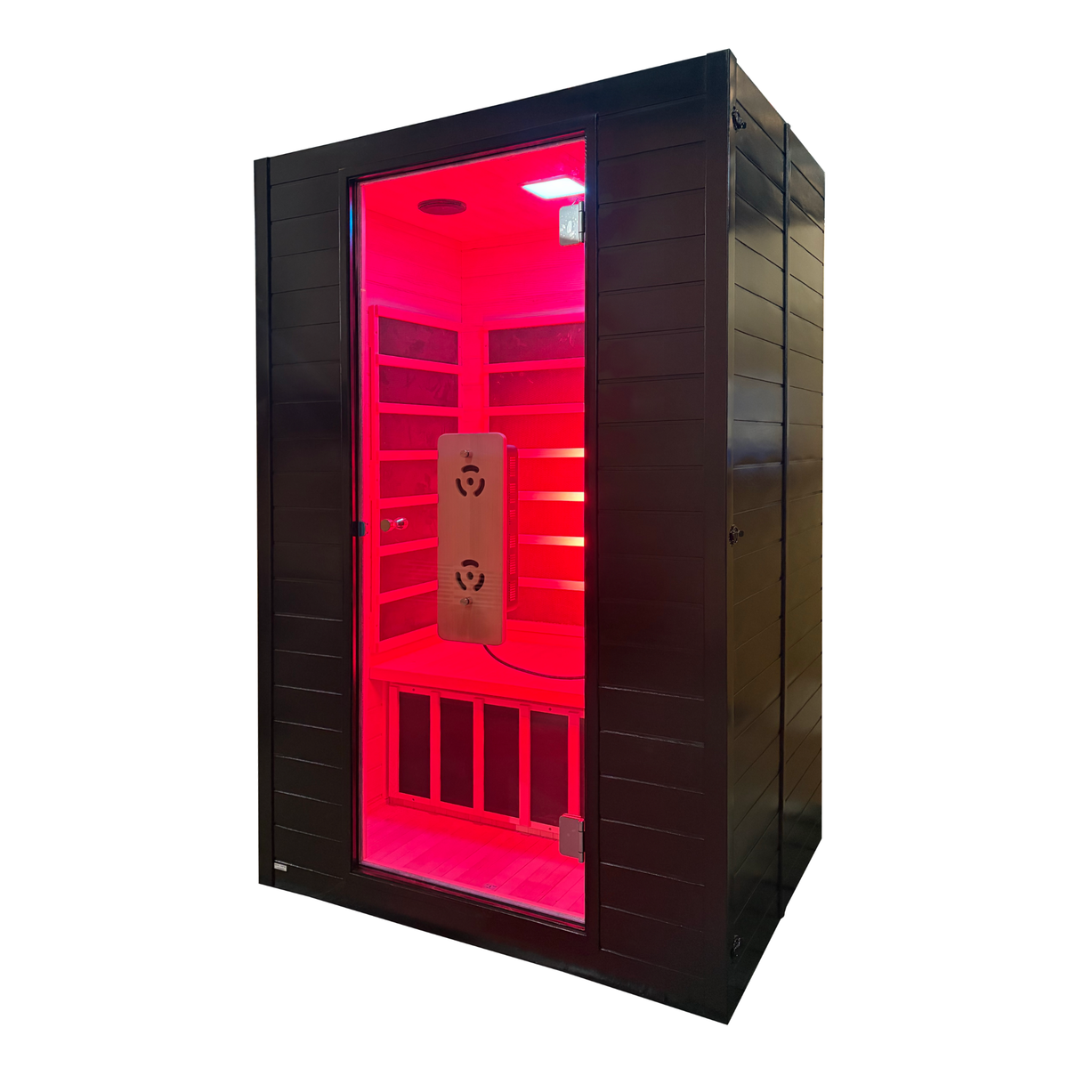 Blisspod Malmo 2-Person Infrared Sauna with Red Light Panel, 5 Carbon Heaters and LED Color Lighting