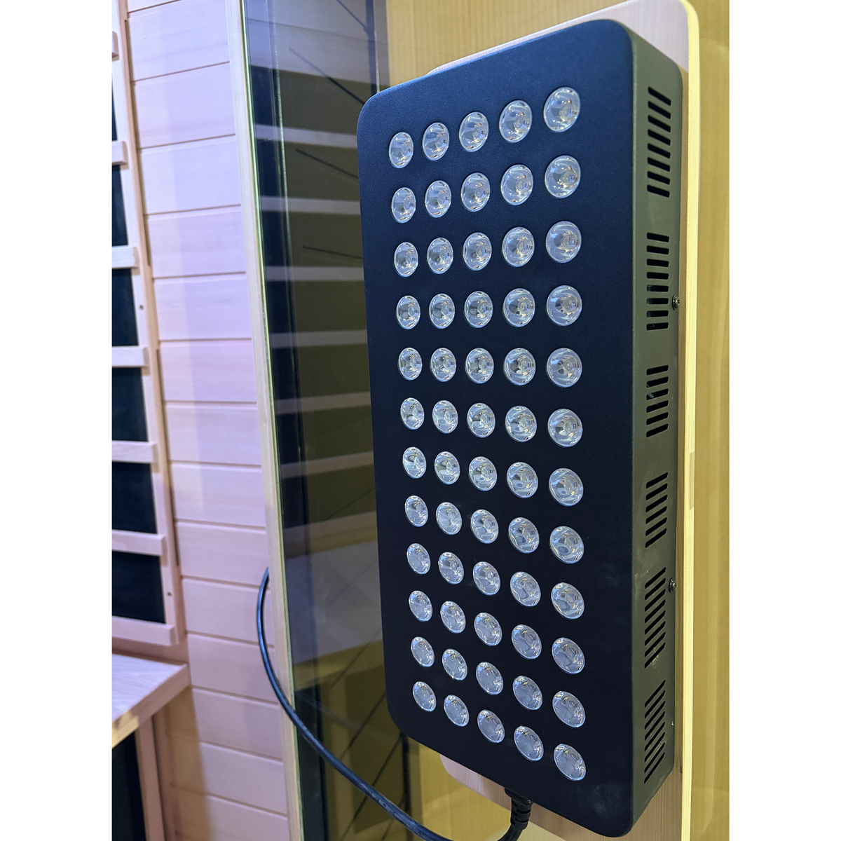 Blisspod Malmo 2-Person Infrared Sauna with Red Light Panel, 5 Carbon Heaters and LED Color Lighting
