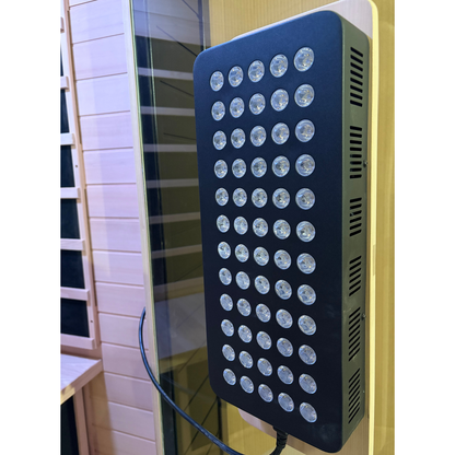 Blisspod Malmo 2-Person Infrared Sauna with Red Light Panel, 5 Carbon Heaters and LED Color Lighting