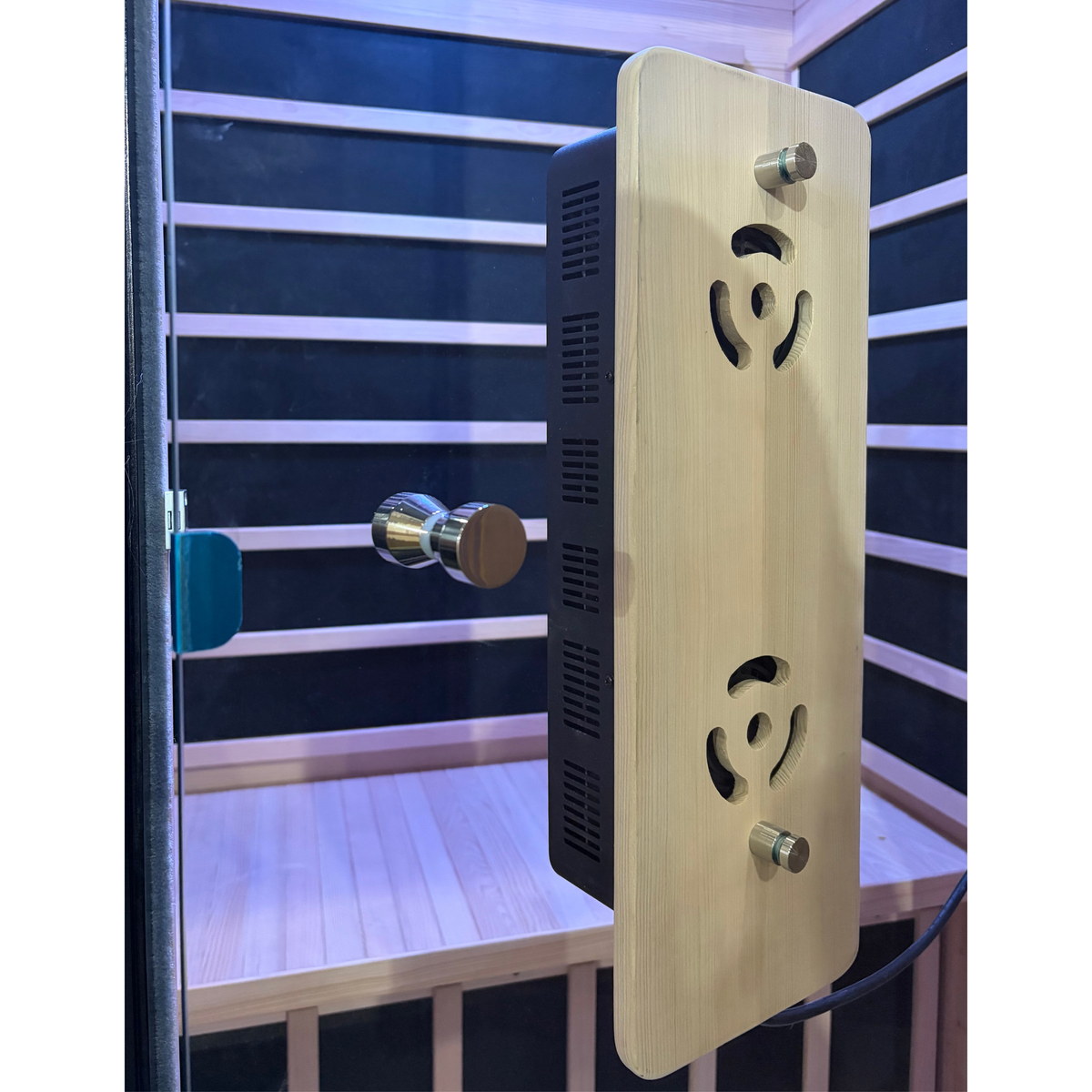 Blisspod Malmo 2-Person Infrared Sauna with Red Light Panel, 5 Carbon Heaters and LED Color Lighting