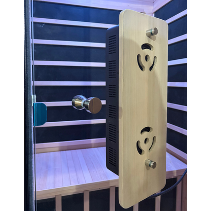 Blisspod Malmo 2-Person Infrared Sauna with Red Light Panel, 5 Carbon Heaters and LED Color Lighting