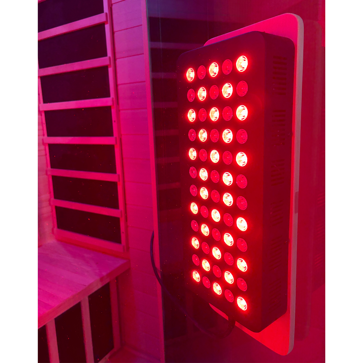 Blisspod Malmo 2-Person Infrared Sauna with Red Light Panel, 5 Carbon Heaters and LED Color Lighting