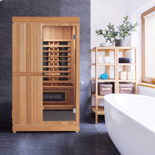 Finnmark FD-4 Trinity 2-Person Infrared and Traditional Sauna Combo with 192-Diode Red Light Panel (FD-KN004)