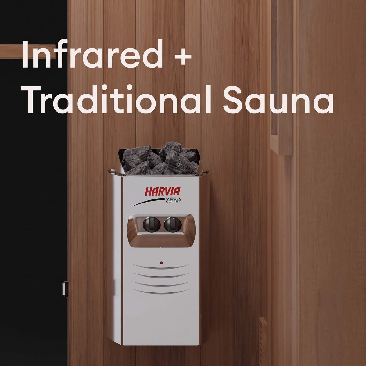 Finnmark FD-4 Trinity 2-Person Infrared and Traditional Sauna Combo with 192-Diode Red Light Panel (FD-KN004)
