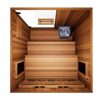 Finnmark FD-4 Trinity 2-Person Infrared and Traditional Sauna Combo with 192-Diode Red Light Panel (FD-KN004)