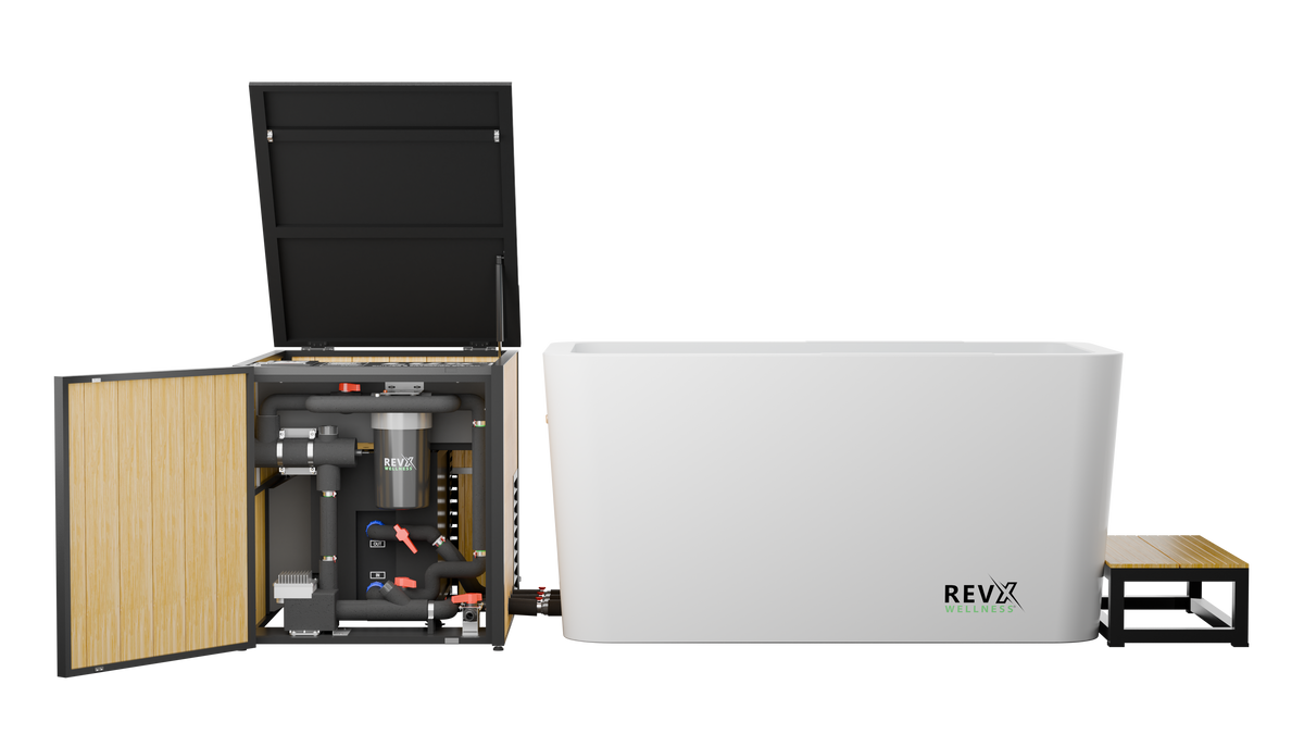 RevX X Tub Acrylic Cold Plunge with LUX 1.5 HP Chiller and Filtration System