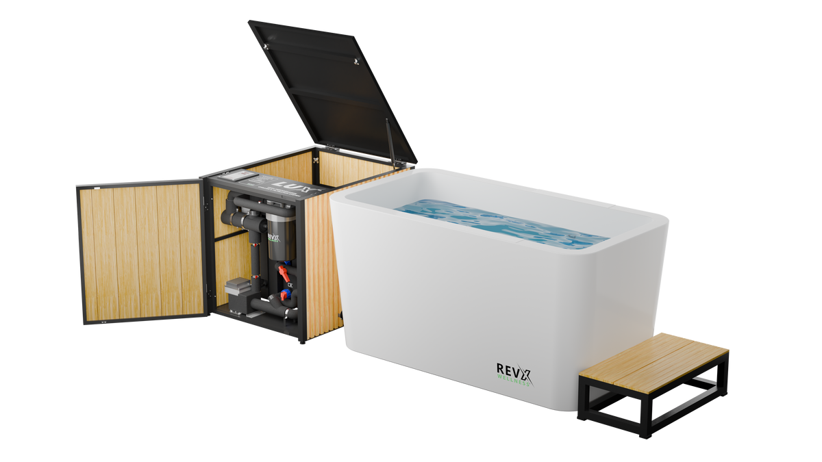 RevX X Tub Acrylic Cold Plunge with LUX 1.5 HP Chiller and Filtration System